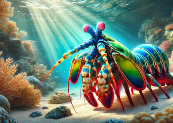 Mantis Shrimp in Underwater Environment