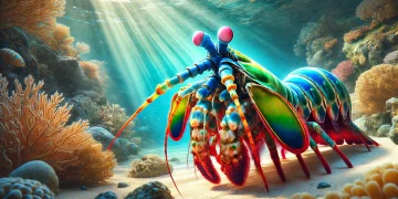 Mantis Shrimp in Underwater Environment