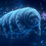 Tardigrade Floating in Space
